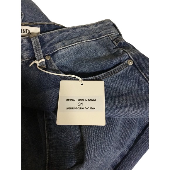 J.B.D. (Just Black Denim) Size 31 High Rise Dad Jeans NWT - Picture 8 of 11